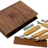 BeaverCraft Geometric Wood Carving Set S05 Juego De Talla De Madera Con Libro De Almacenamiento De Madera -Morakniv || SOG || Böker Ventas BVS05BOOK 01 beavercraft