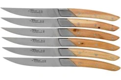 Claude Dozorme Le Thiers Art Deco Juego De Cuchillos Para Carne 6-piezas, Enebro