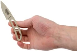 ESEE Candiru Desert Tan CAN-DT Cuchillo De Cuello Con Funda Negra + Clip De Cinturón -Morakniv || SOG || Böker Ventas EE CAN DT 05 esee knives v201901