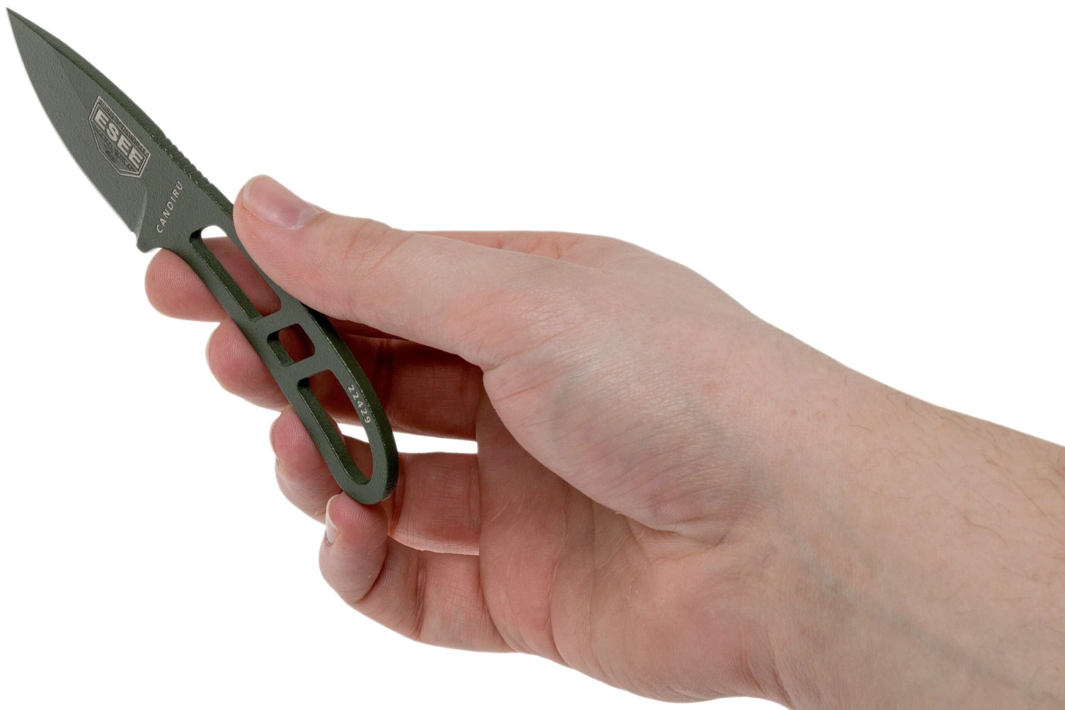 ESEE Candiru OD-green CAN-OD Cuchillo De Cuello Con Funda Negra + Clip De Cinturón 7 ESEE Candiru OD-green CAN-OD Cuchillo De Cuello Con Funda Negra + Clip De Cinturón - Imagen 5