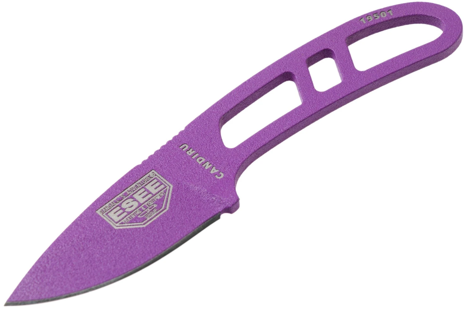 ESEE Candiru Purple CAN-PURP Cuchillo De Cuello Con Funda Blanca + Clip De Cinturón 5 ESEE Candiru Purple CAN-PURP Cuchillo De Cuello Con Funda Blanca + Clip De Cinturón - Imagen 3