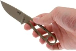 ESEE Izula Dark Earth IZULA-DE Cuchillo De Cuello Con Funda Negra + Clip De Cinturón -Morakniv || SOG || Böker Ventas EE IZULA DE 03 esee knives ee izula de 03