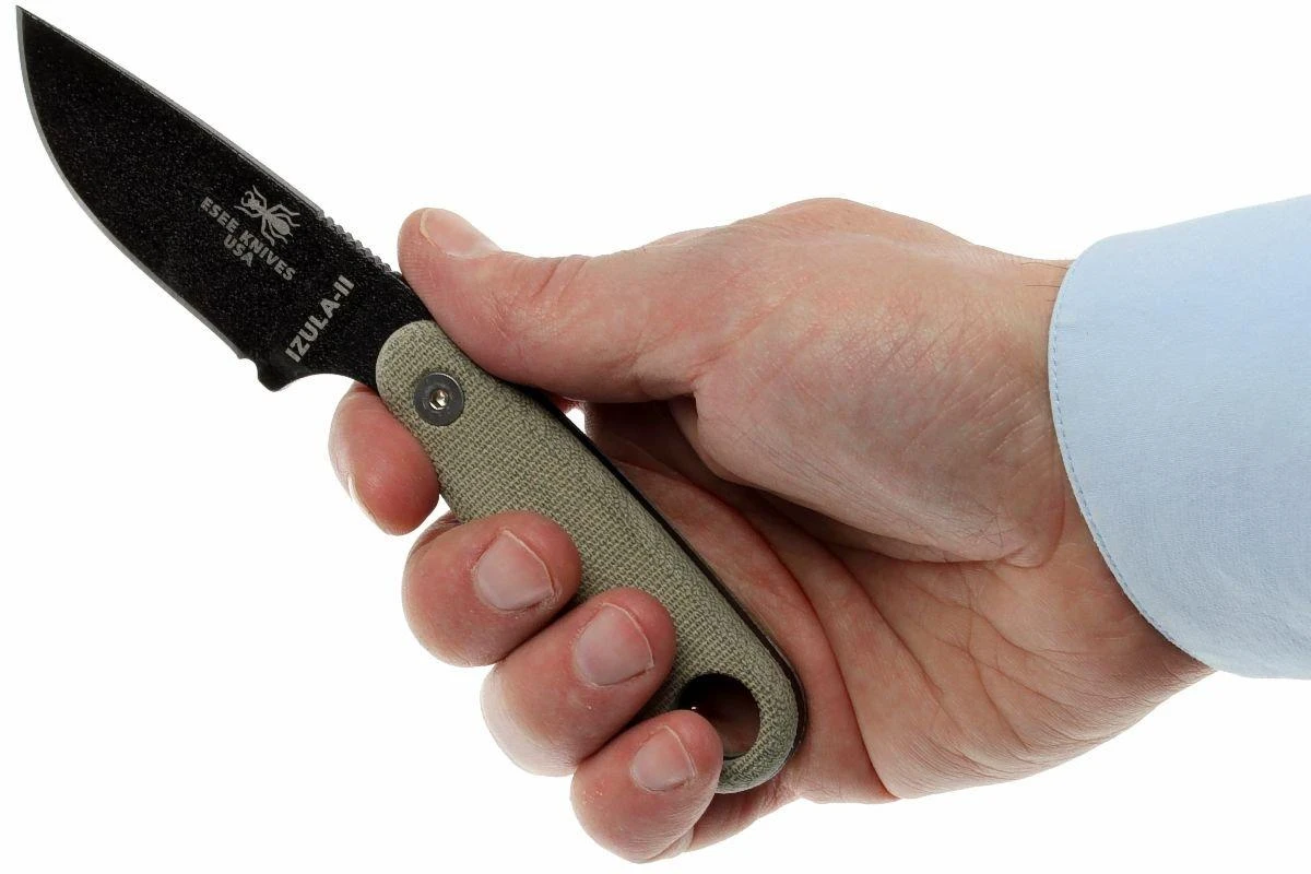 ESEE Izula II Black IZULA-II-B Cuchillo De Supervivencia Con Funda Negra + Clip De Cinturón 8 ESEE Izula II Black IZULA-II-B Cuchillo De Supervivencia Con Funda Negra + Clip De Cinturón - Imagen 6