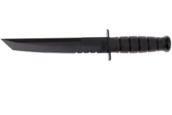 KA-BAR Tanto 1245 Cuchillo De Supervivencia, Parcialmente Dentado, Funda Kydex