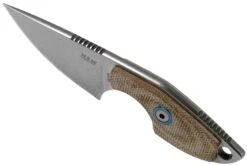 MKM Mikro 1 Drop, Stonewashed Natural Canvas Micarta Cuchillo De Cuello, Jesper Voxnaes Design -Morakniv || SOG || Böker Ventas MMK MR01 NC 04 mkm knives