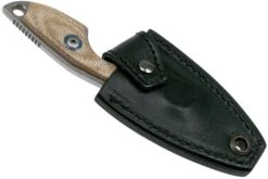 MKM Mikro 1 Drop, Stonewashed Natural Canvas Micarta Cuchillo De Cuello, Jesper Voxnaes Design -Morakniv || SOG || Böker Ventas MMK MR01 NC 06 mkm knives