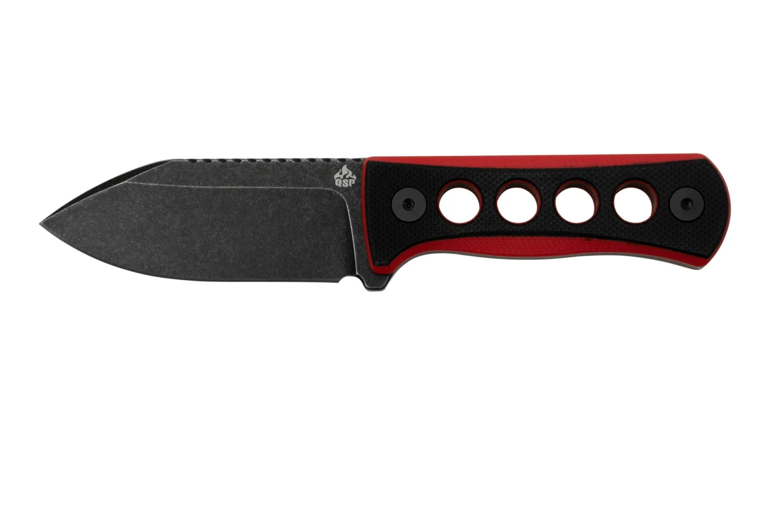 QSP Knife Canary QS141-B2 Blackwashed, Black Red G10, Cuchillo De Cuello 3 QSP Knife Canary QS141-B2 Blackwashed, Black Red G10, Cuchillo De Cuello