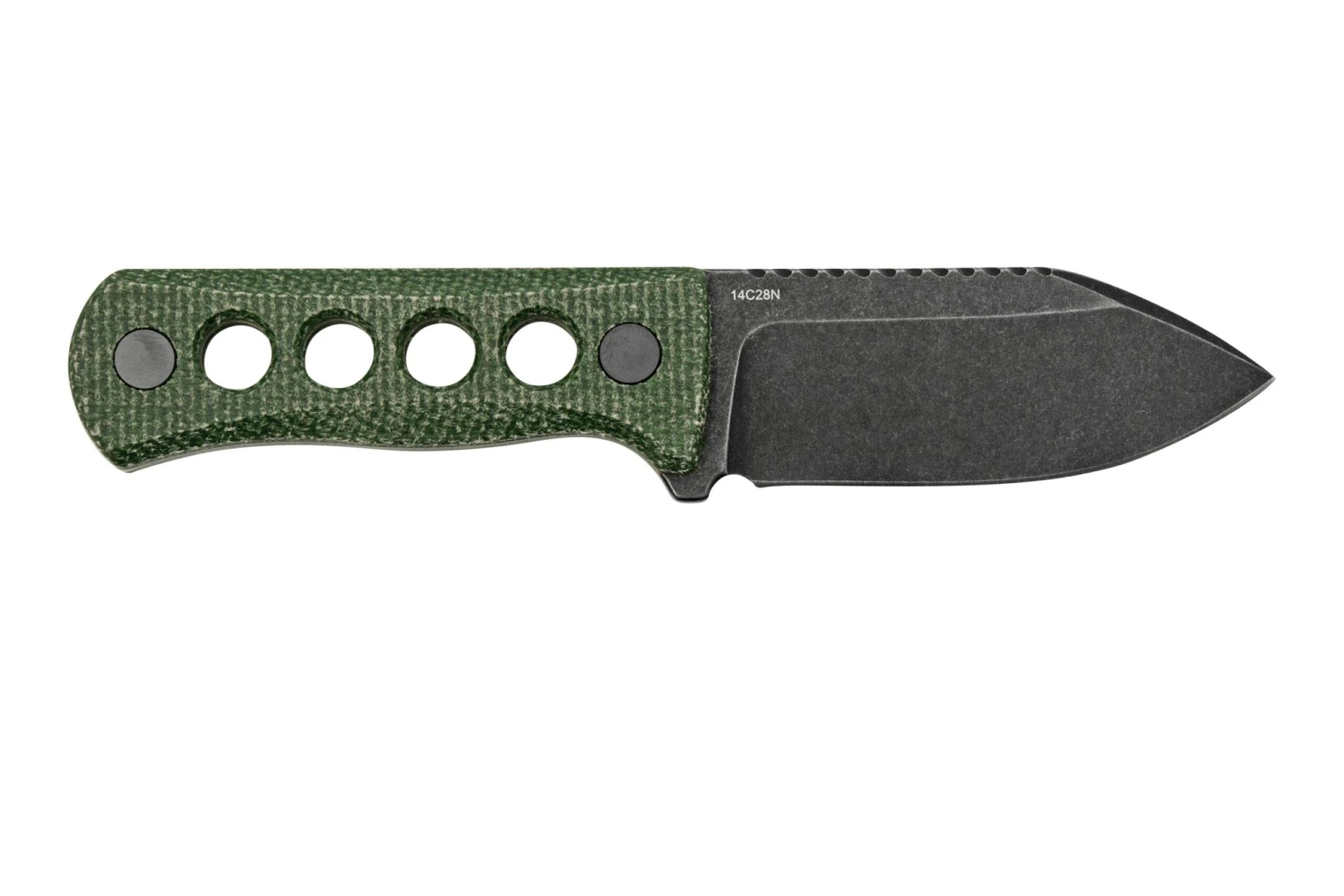 QSP Knife Canary QS141-C2 Blackwashed, Black Green G10, Cuchillo De Cuello 4 QSP Knife Canary QS141-C2 Blackwashed, Black Green G10, Cuchillo De Cuello - Imagen 2