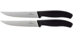 Victorinox SwissClassic Cuchillo Para Carne/-pizza Negro, Set De 2, 6.7933.12B